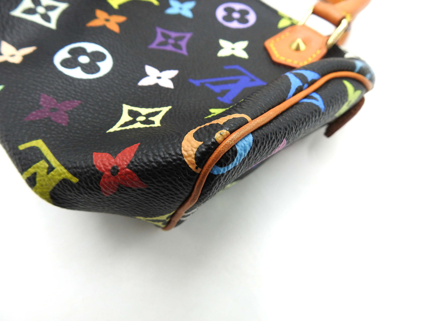 LOUIS VUITTON Monogram Mini Speedy Hand Bag Multicolor Noir M92644