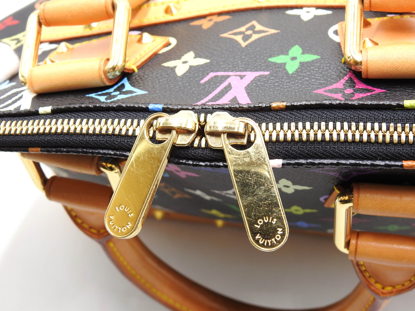 LOUIS VUITTON Alma PM Hand Bag Multicolor Noir Black M92646