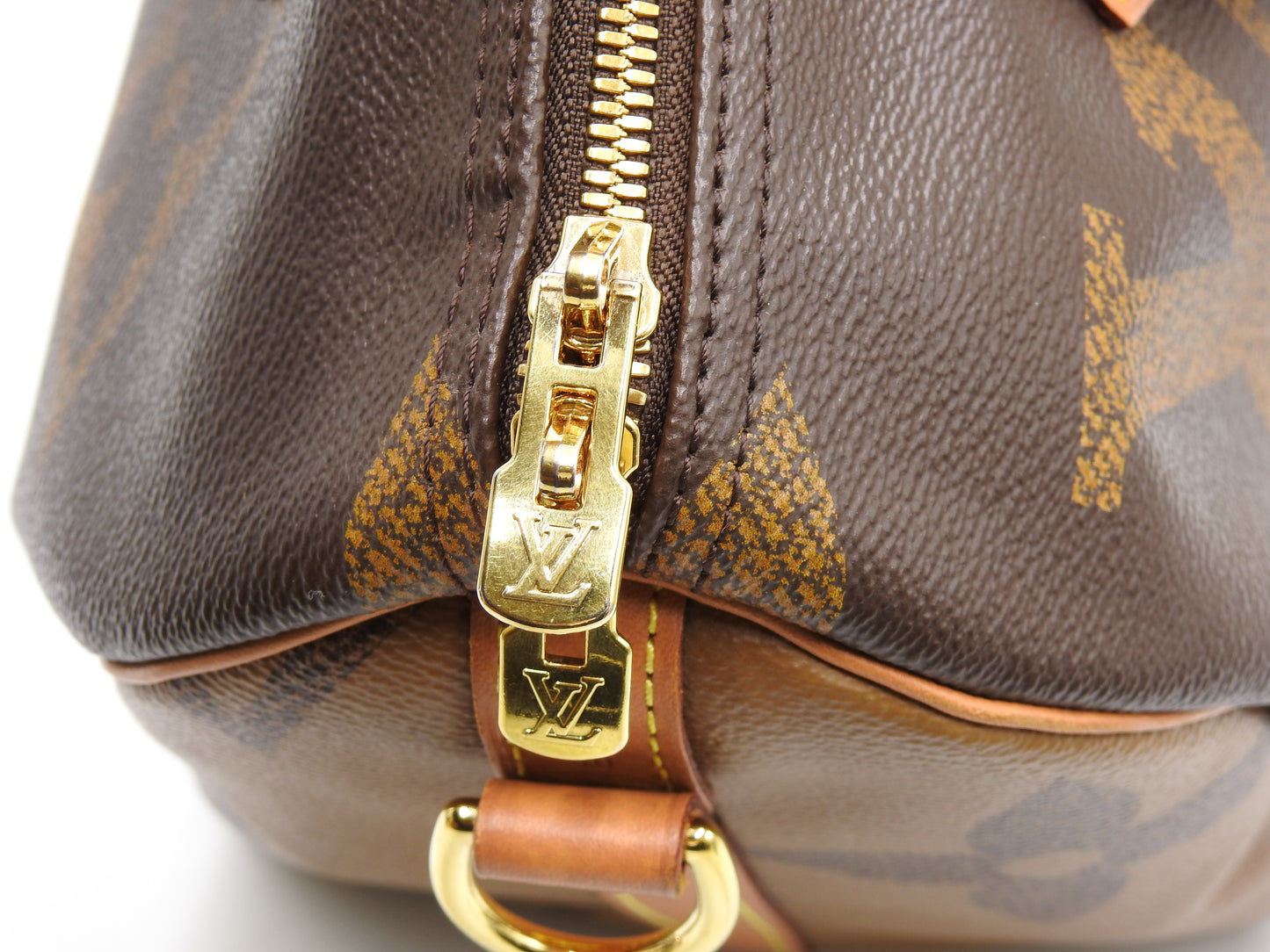 LOUIS VUITTON Monogram Reverse Giant Speedy 30 Bandouliere Hand Bag M44602