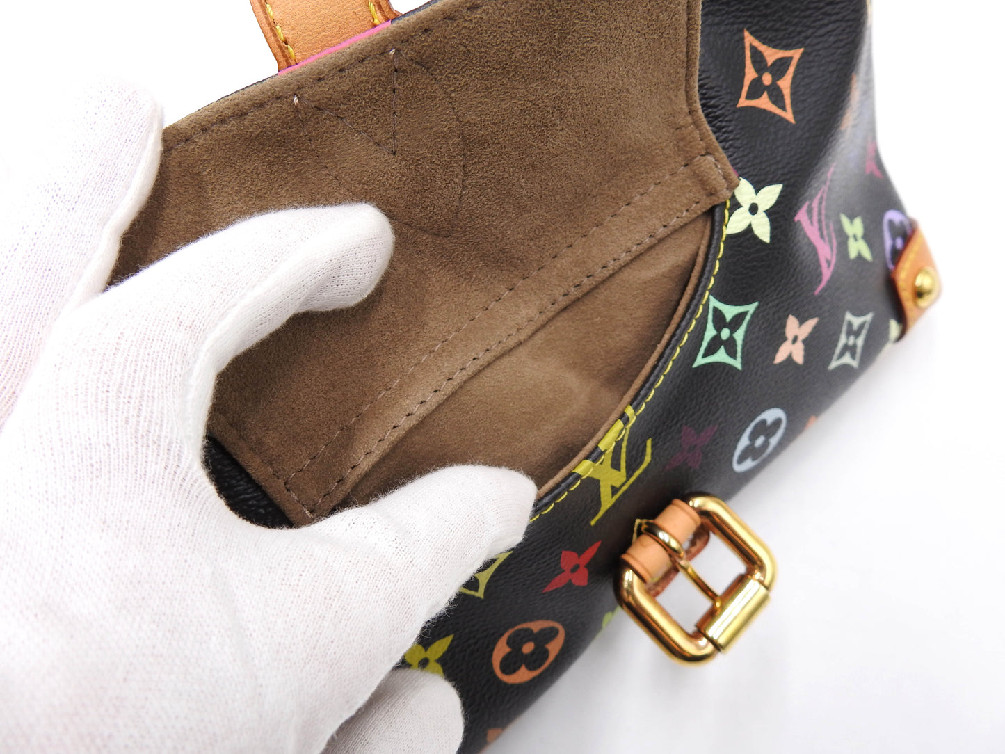 LOUIS VUITTON Eliza Hand Shoulder Bag Monogram Multicolor Black M40099