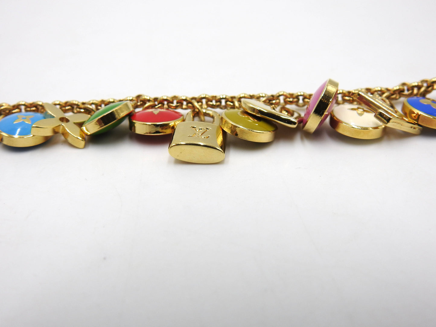 LOUIS VUITTON Porte Cles Chainne Pastille Bag Charm Key Holder GP M65380