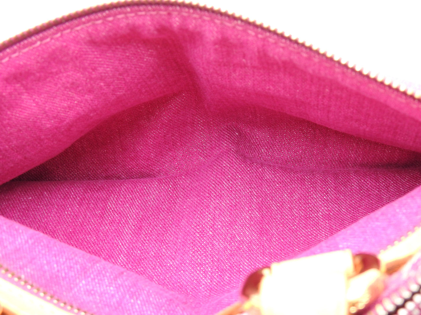 LOUIS VUITTON Monogram Denim Neo Speedy Boston Hand Bag Pink M95214