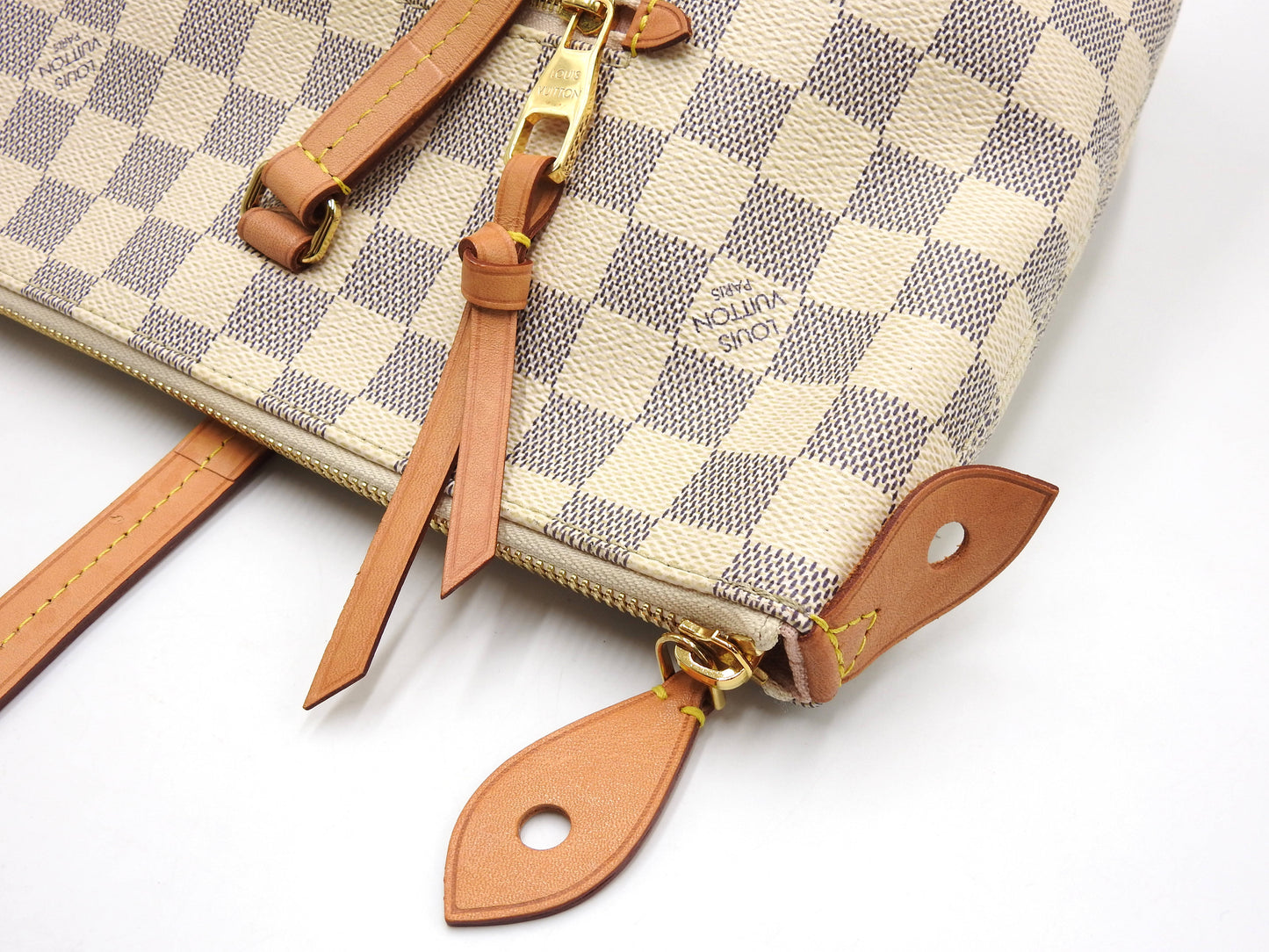 LOUIS VUITTON Iena MM Damier Azur Tote Bag Shoulder Bag Canvas N44040