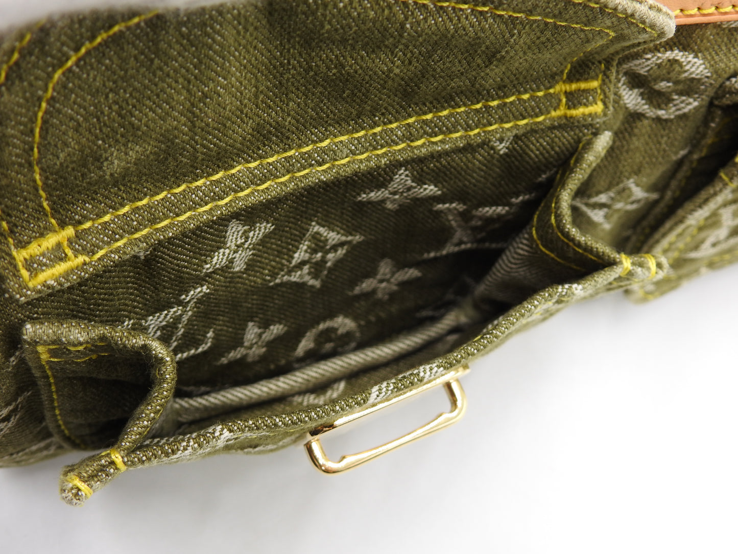 LOUIS VUITTON Monogram Denim Neo Speedy Hand Bag Boston Bag Khaki M95215