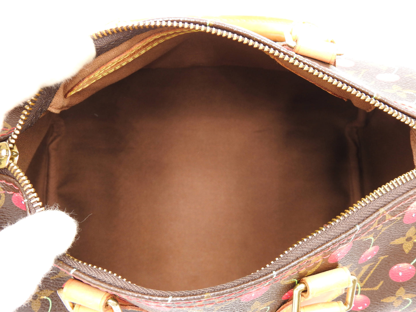LOUIS VUITTON Monogram Cherry Speedy 25 Hand Bag Boston Bag Canvas M95009
