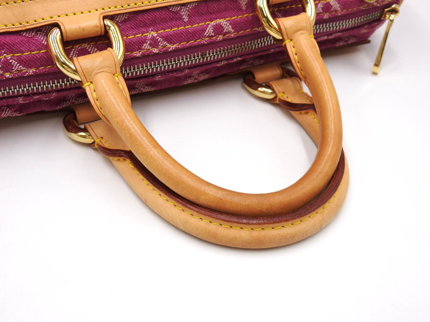 LOUIS VUITTON Monogram Denim Neo Speedy Boston Hand Bag Pink M95214