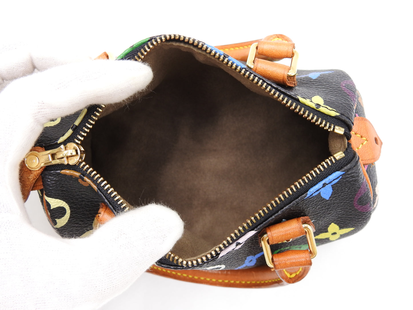 LOUIS VUITTON Monogram Mini Speedy Hand Bag Multicolor Noir Black M92644