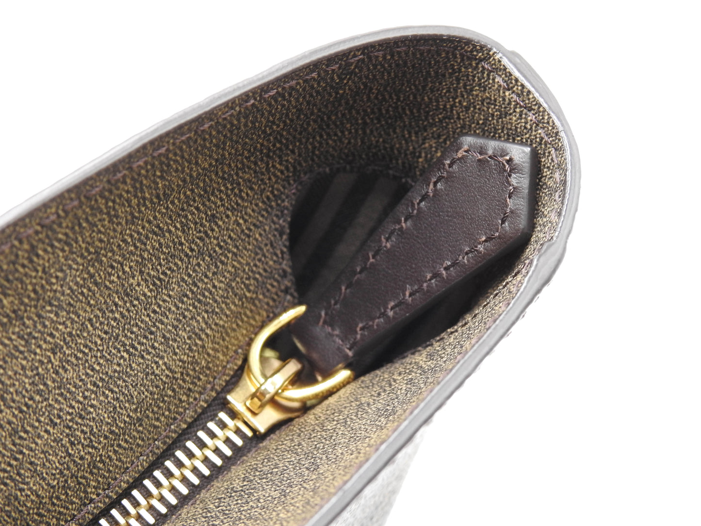 FENDI Zucca Tote Roll Bag Shoulder Bag PVC Khaki Brown 8BH198