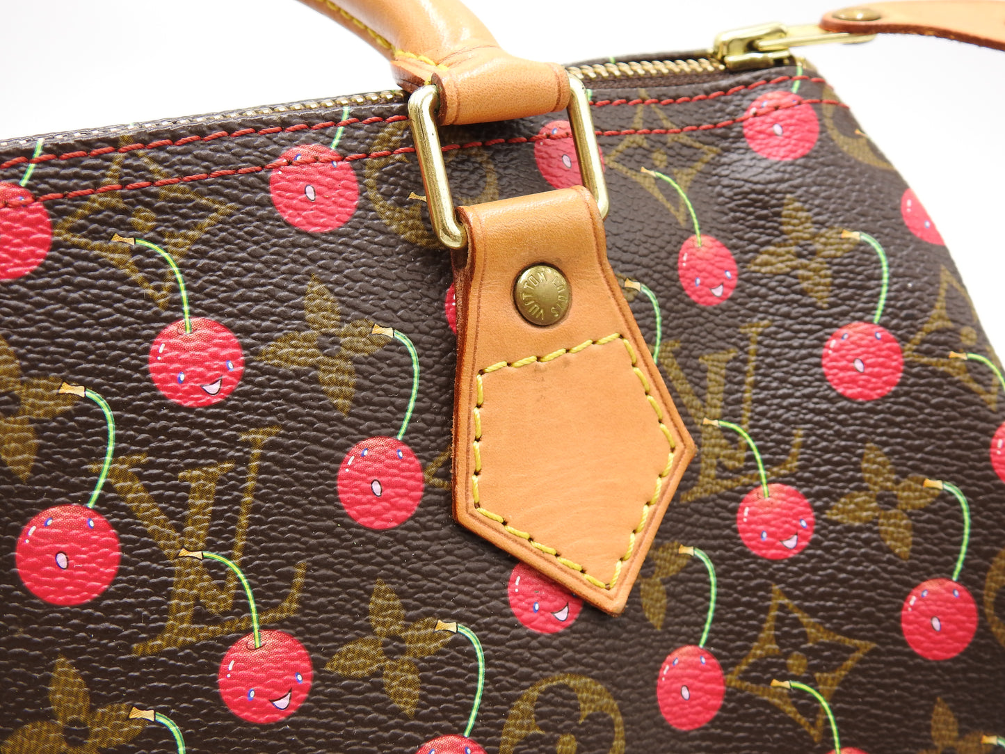 LOUIS VUITTON Monogram Cherry Speedy 25 Hand Bag Boston Bag Canvas M95009