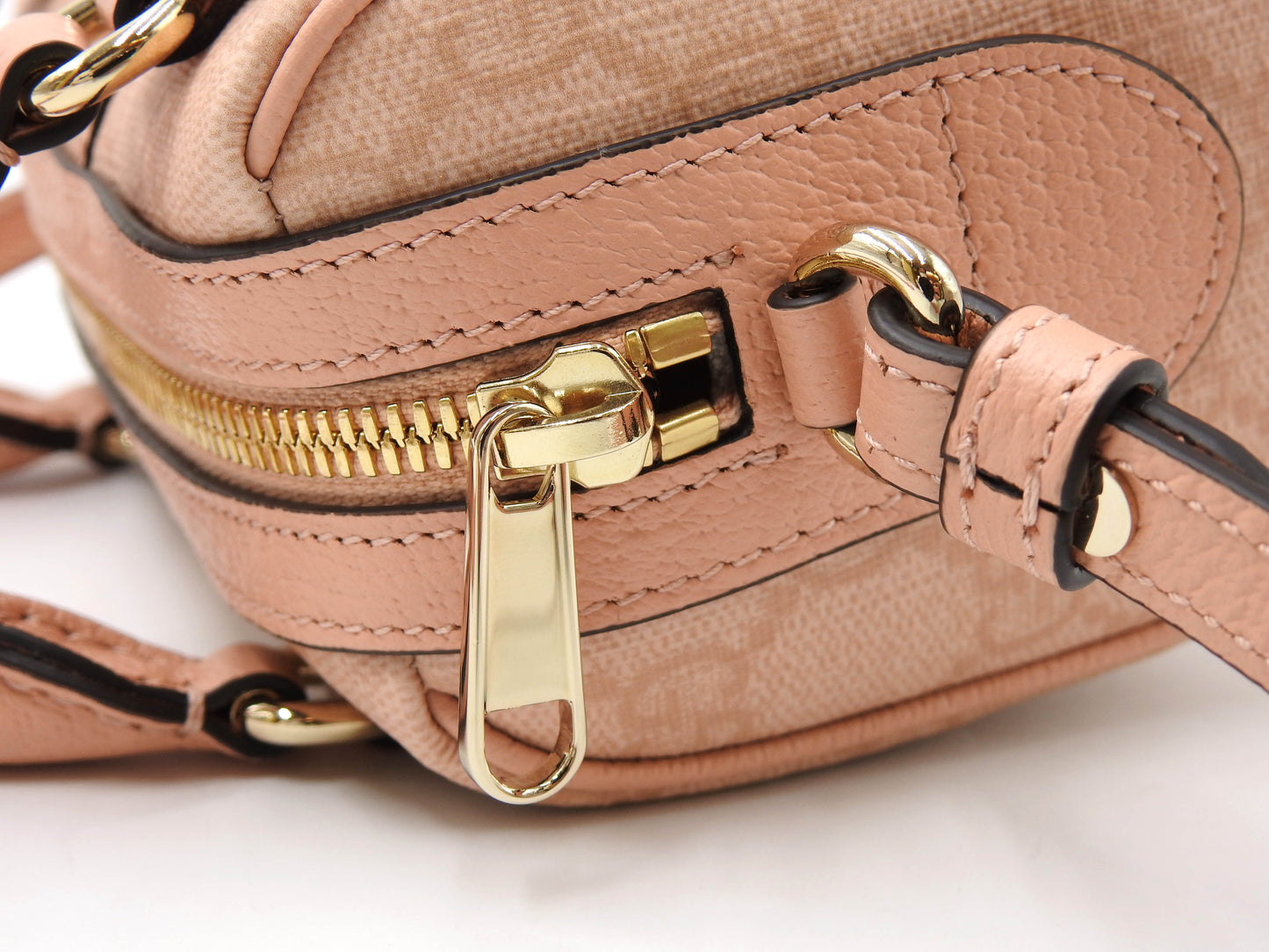 GUCCI GG Ophidia Supreme 2way Shoulder Boston Hand Bag Leather Pink 781490