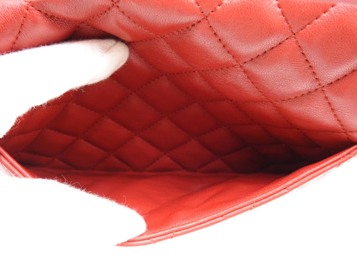 CHANEL CC Matelasse Hobo Shoulder Hand Bag Lambskin Red A69264