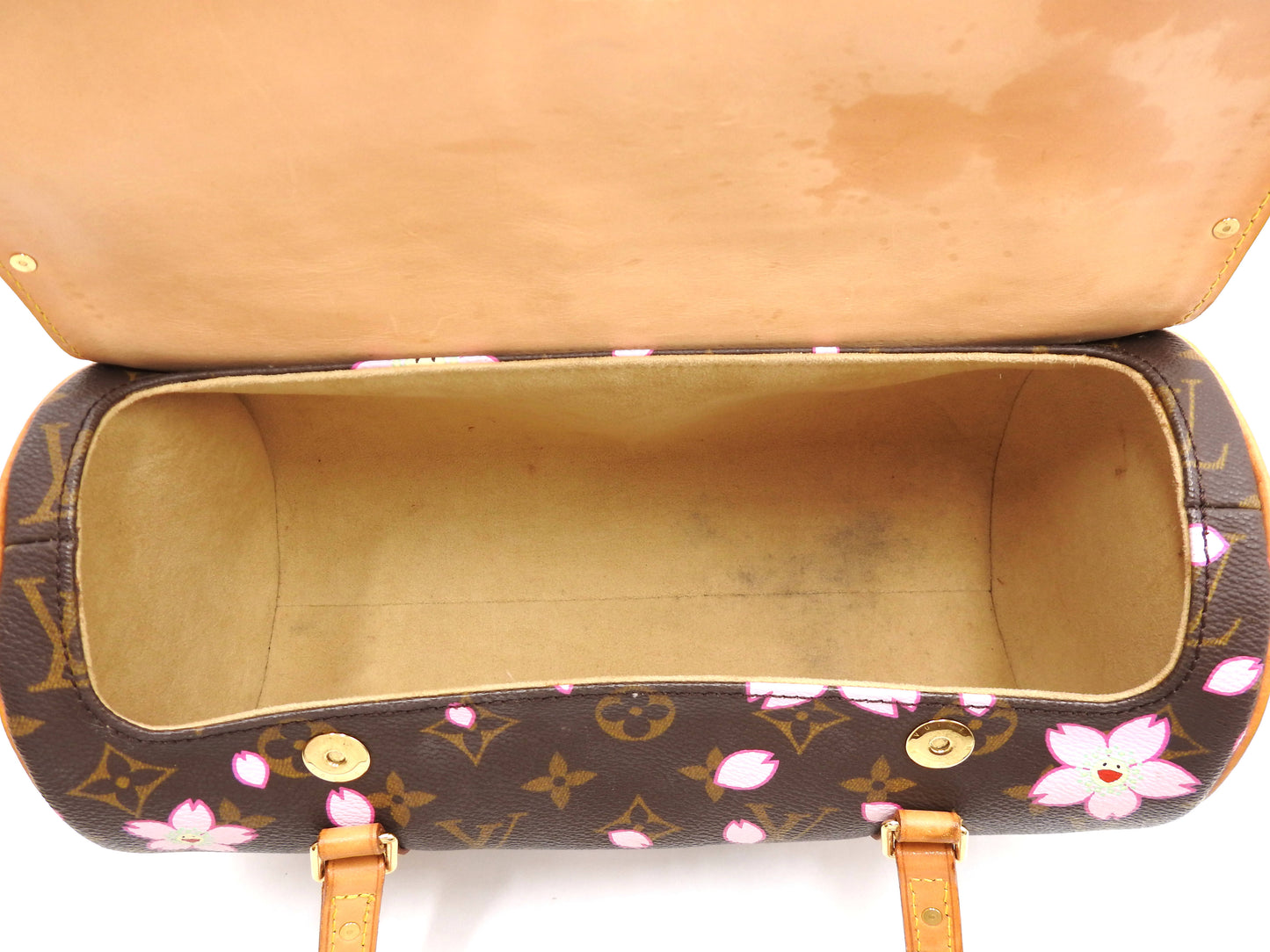 LOUIS VUITTON Papillon Shoulder Hand Bag Monogram Cherry Blossom M9209