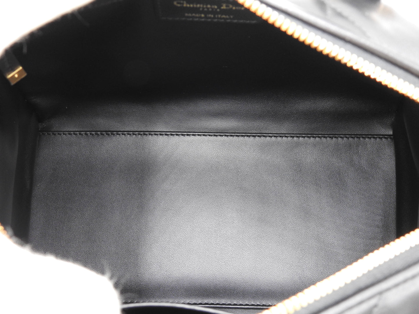 Christian Dior Canage Grove 25 Shoulder Hand Bag Lambskin Black M1365UBOL