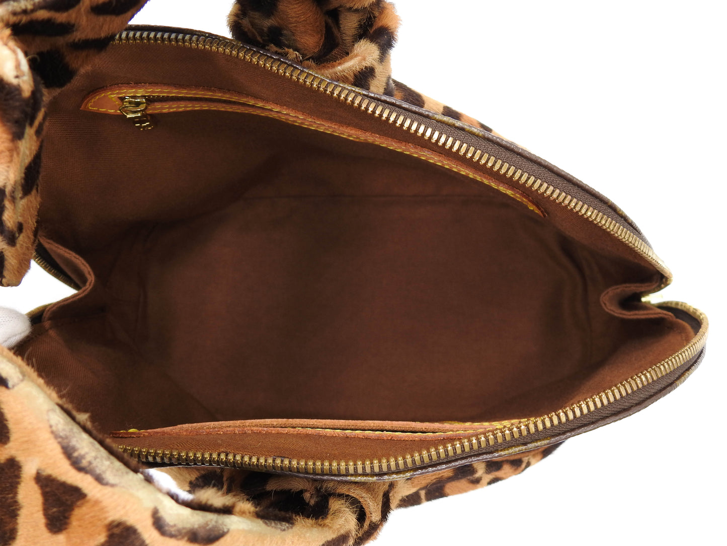 LOUIS VUITTON Alma Azzedine Alaia Monogram Leopard Shoulder Hand Bag M99032