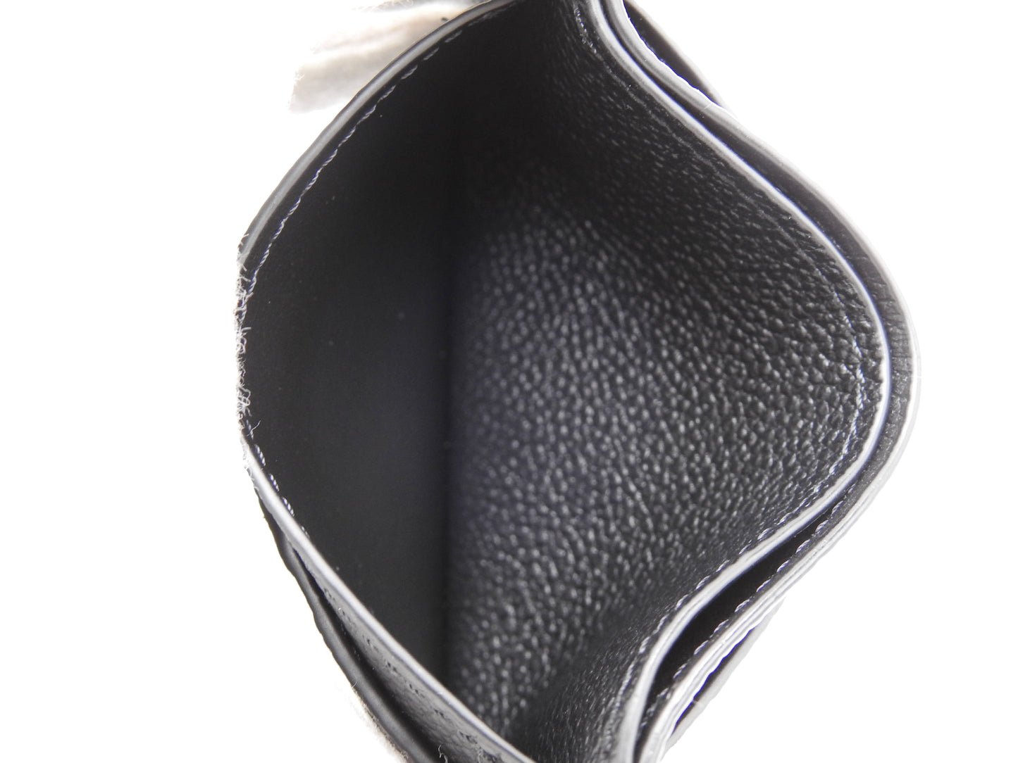 LOUIS VUITTON Monogram Empreinte LV Charm Card Holder Case Black M82132