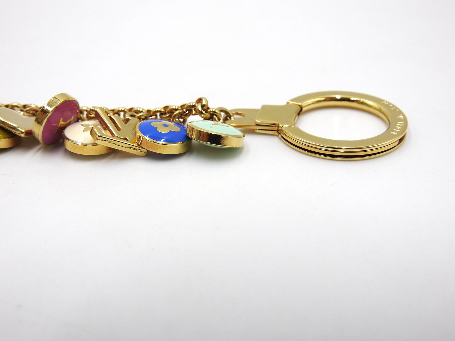 LOUIS VUITTON Porte Cles Chainne Pastille Bag Charm Key Holder GP M65380