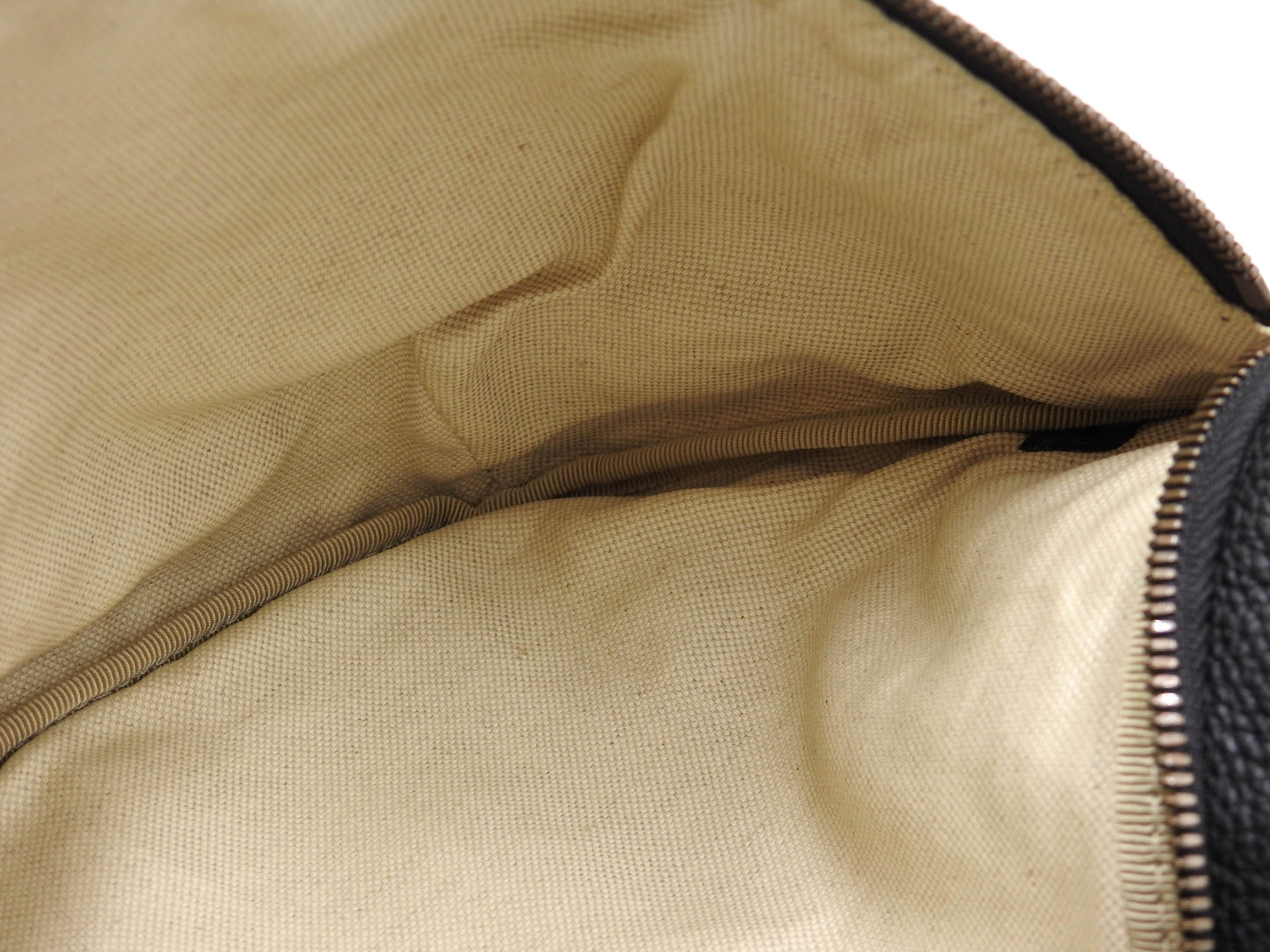 GUCCI Logo Print Web Sherry Waist Body Belt Bag Leather Black 530412