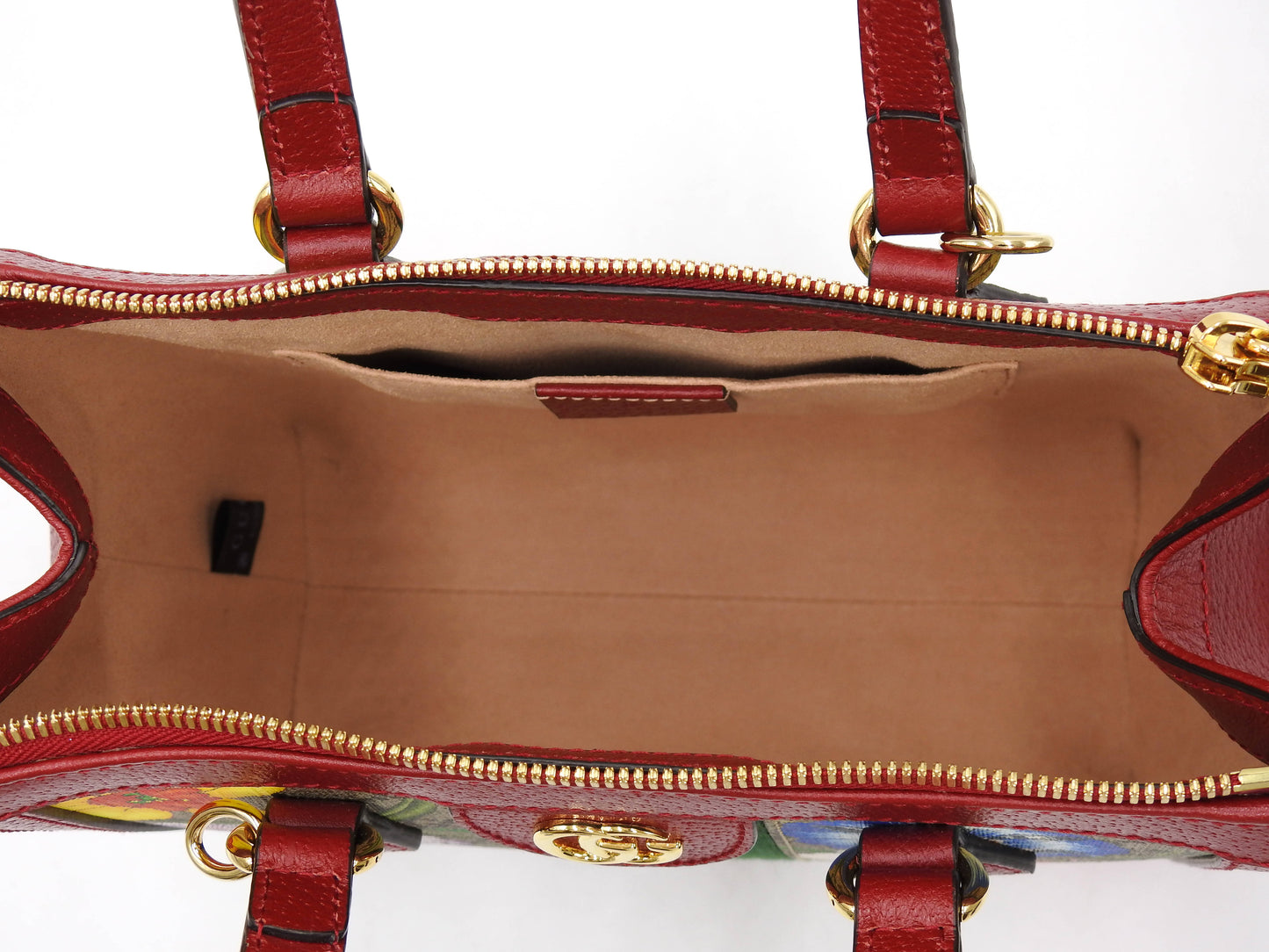 GUCCI GG Flora Supreme Ophidia Shoulder Tote Bag Beige Red 547551