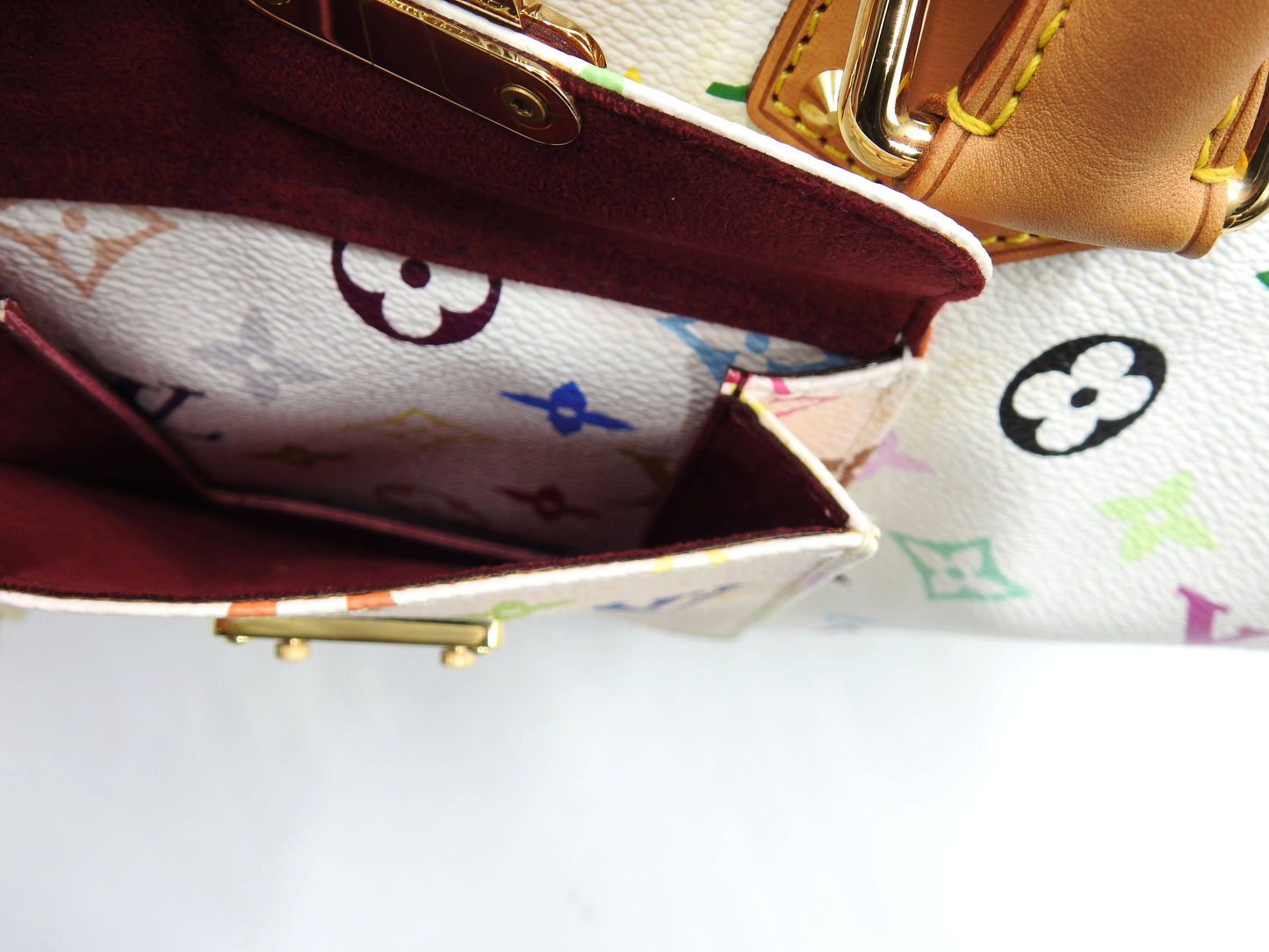 LOUIS VUITTON Speedy 30 Boston Hand Bag Multicolor Bron White M92643