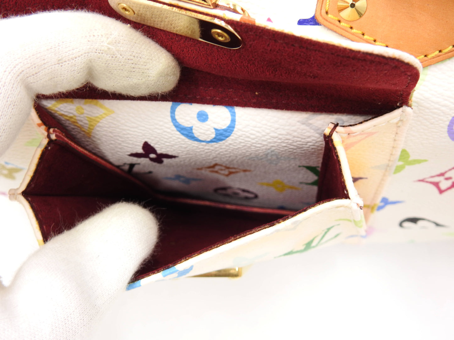 LOUIS VUITTON Speedy 30 Boston Hand Bag Multicolor Bron White M92643