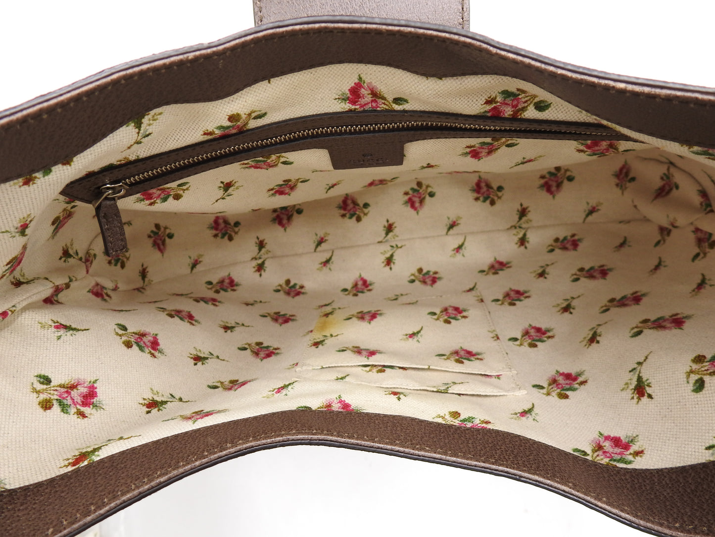 GUCCI Dionysus GG Supreme Medium Hobo Shoulder Bag PVC Beige Brown 446687