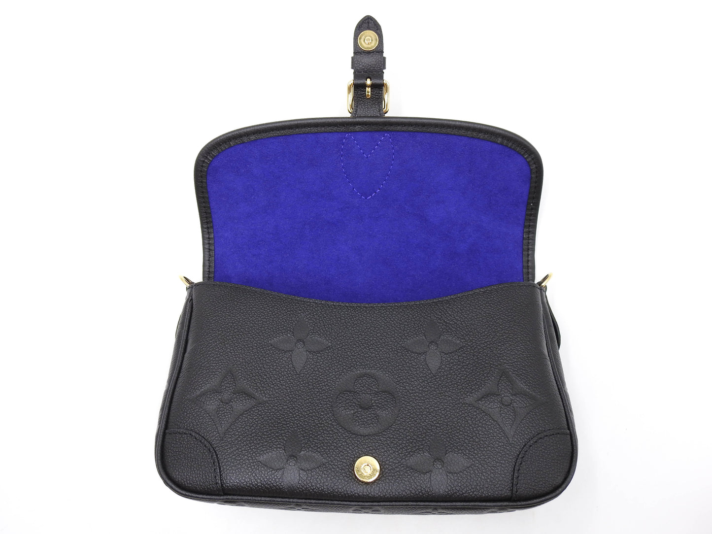 LOUIS VUITTON Monogram Empreinte Diane Shoulder Hand Bag Black M46386