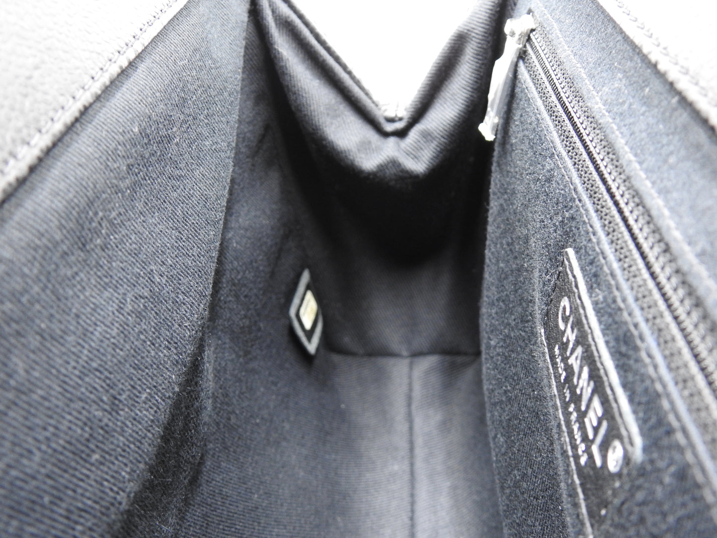 CHANEL Timeless Matelasse CC Clutch Bag Second Bag Caviarskin Black