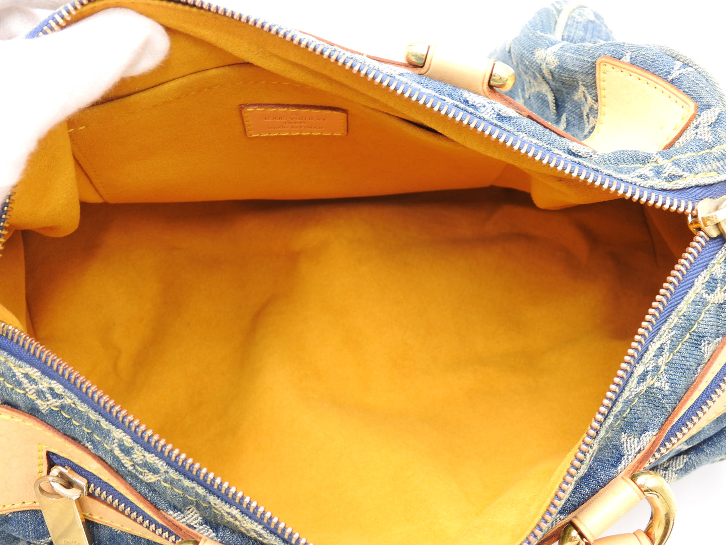 LOUIS VUITTON Monogram Denim Neo Speedy Hand Bag Boston Bag Blue M95019