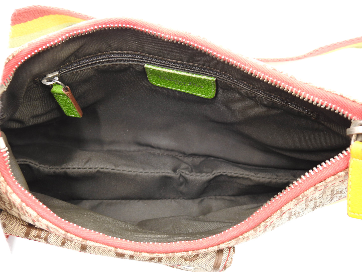 Christian Dior Rasta Trotter Saddle Shoulder Bag Canvas Beige Multicolor