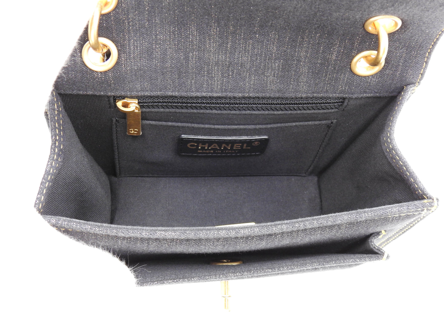 Chanel CC Mini Matelasse Denim Double You Flap Shoulder Hand Bag AS4051