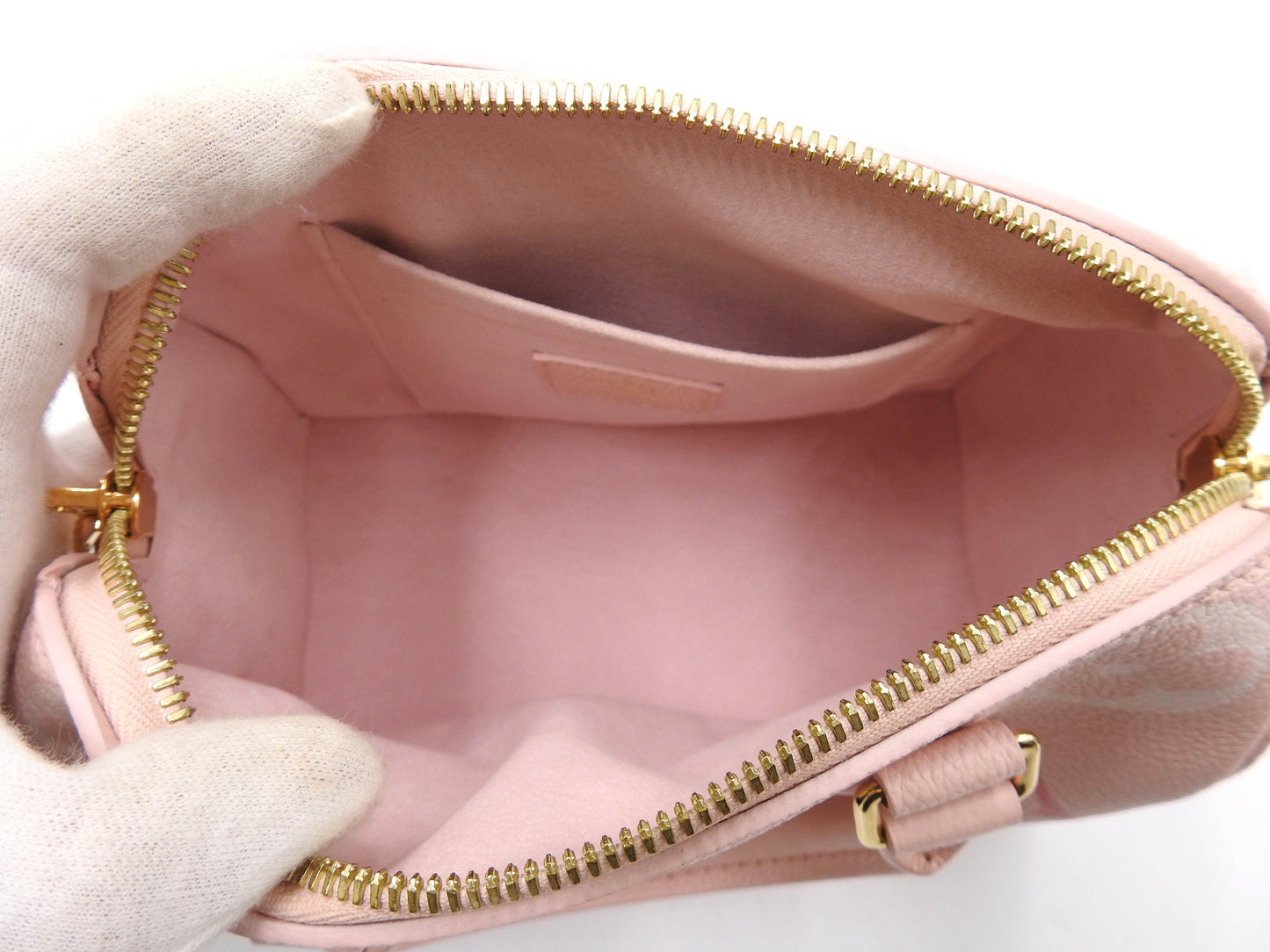 LOUIS VUITTON Monogram Empreinte Speedy 20 Bandouliere Hand Bag PInk M46518