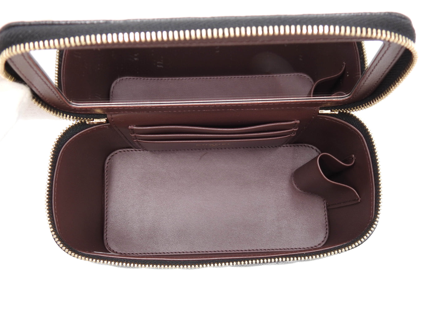 CHANEL CC Matelasse Chain Vanity Bag Shoulder Bag Caviarskin Black AP1341