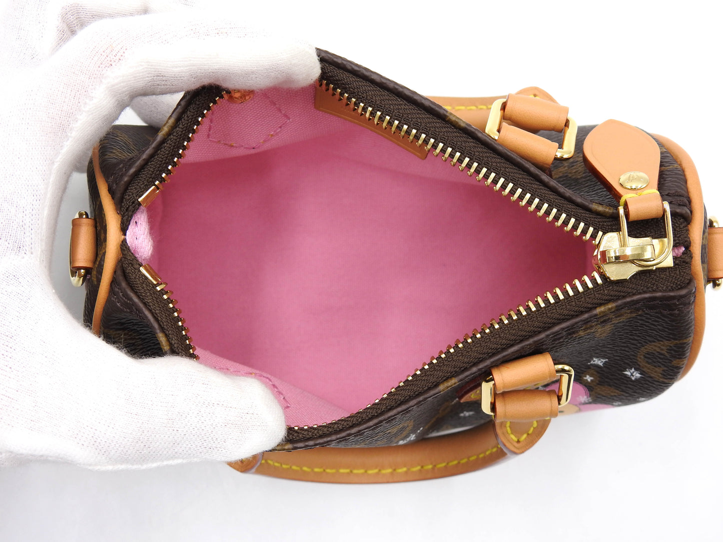 LOUIS VUITTON Monogram Vivienne Nano Speedy 2way Shoulder Hand Bag M81085