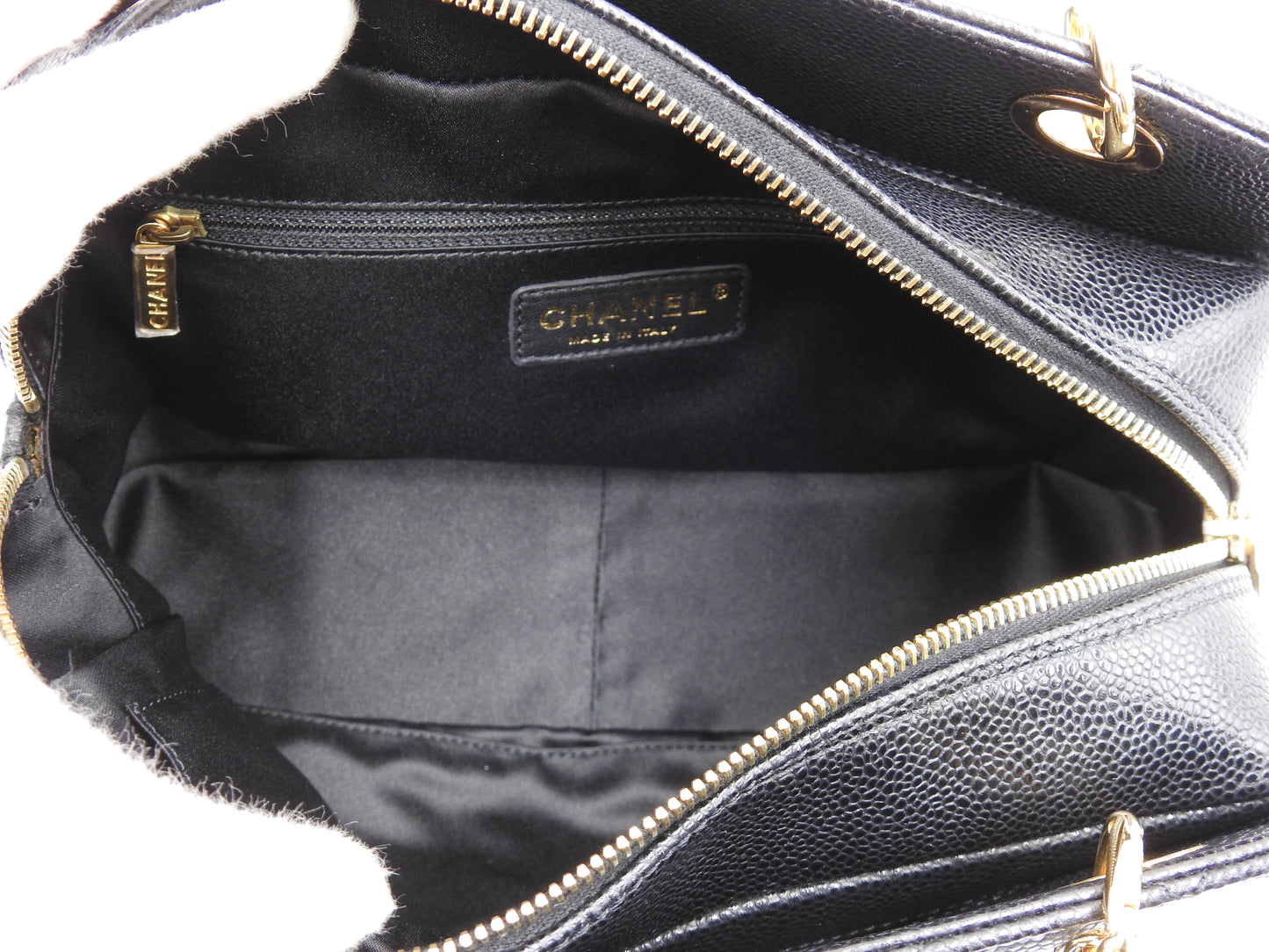 CHANEL CC Matelasse PTT Petit Timeless Tote Shoulder Bag Caviarskin A18004