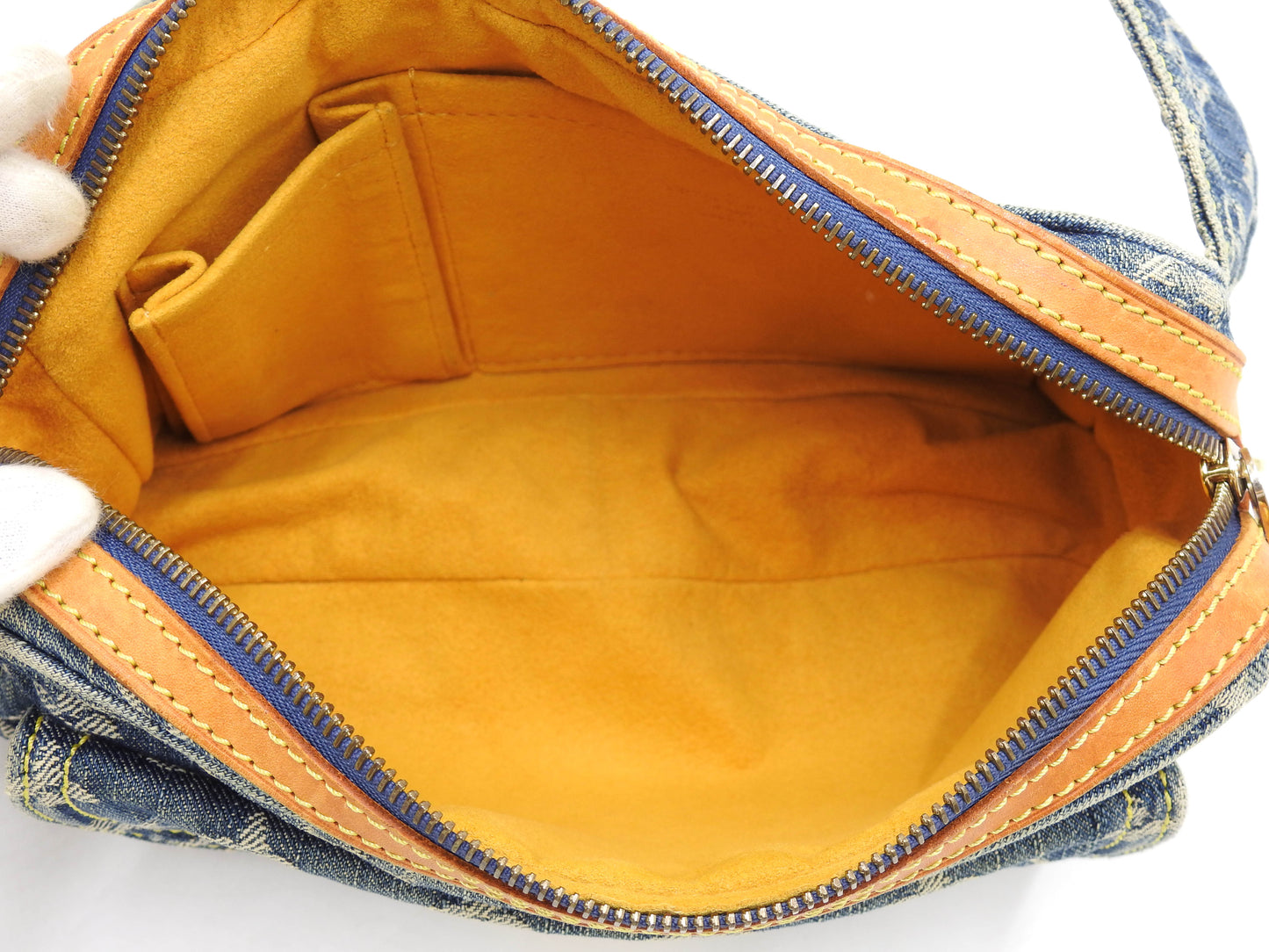 LOUIS VUITTON Monogram Denim Bum Bag Belt Bag Shoulder Bag Blue M95347