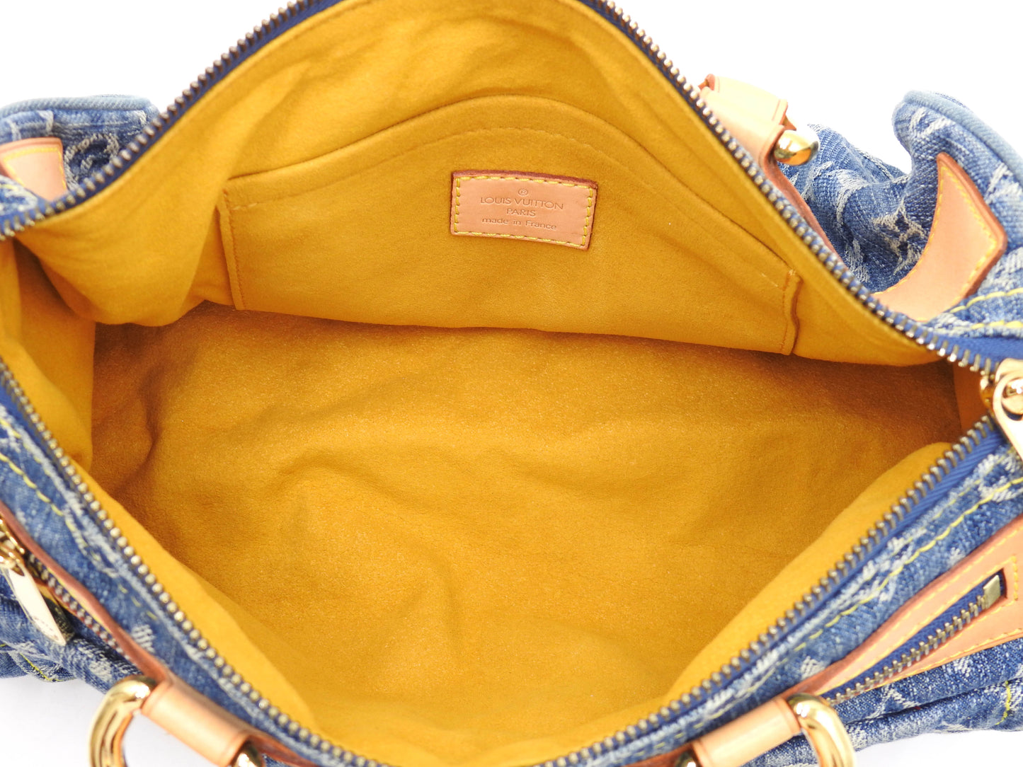 LOUIS VUITTON Monogram Denim Neo Speedy Hand Bag Boston Bag Blue M95019