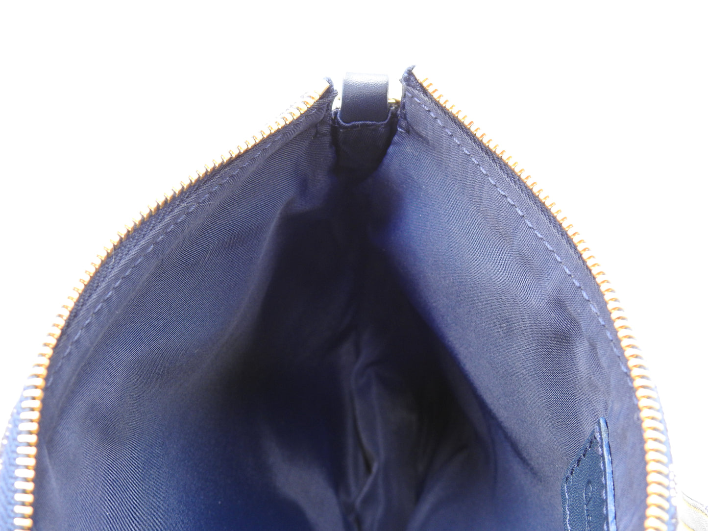 Christian Dior Trotter Saddle Pouch Shoulder Hand Bag Canvas Leather Navy