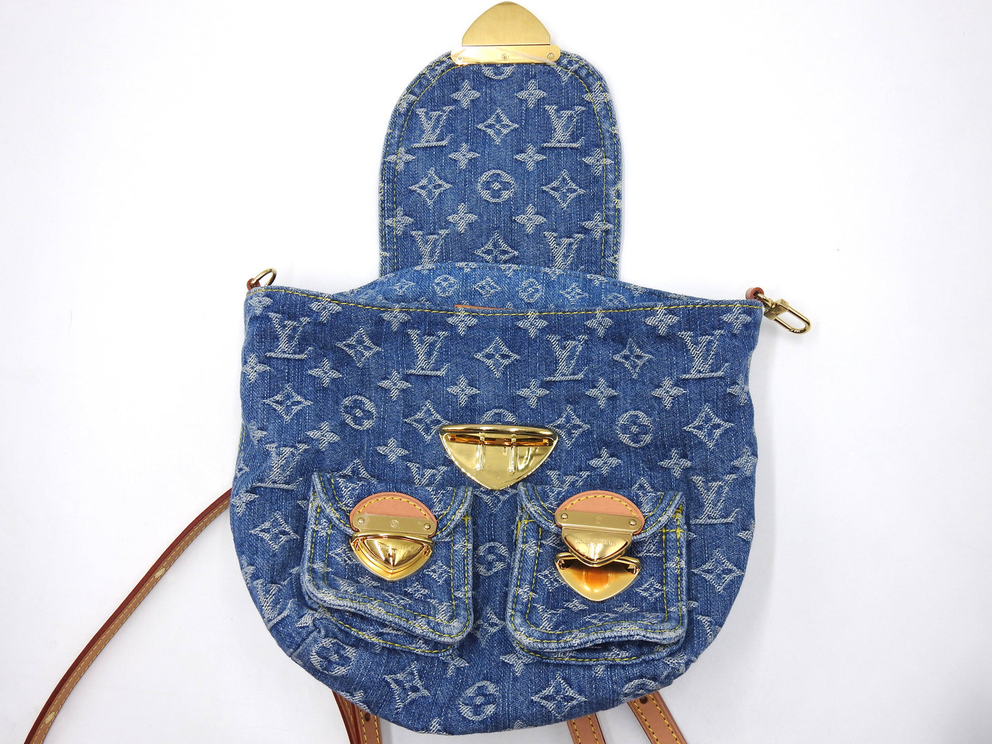 LOUIS VUITTON Venice LV Remix Mini Backpack Bag Monogram Denim M46836