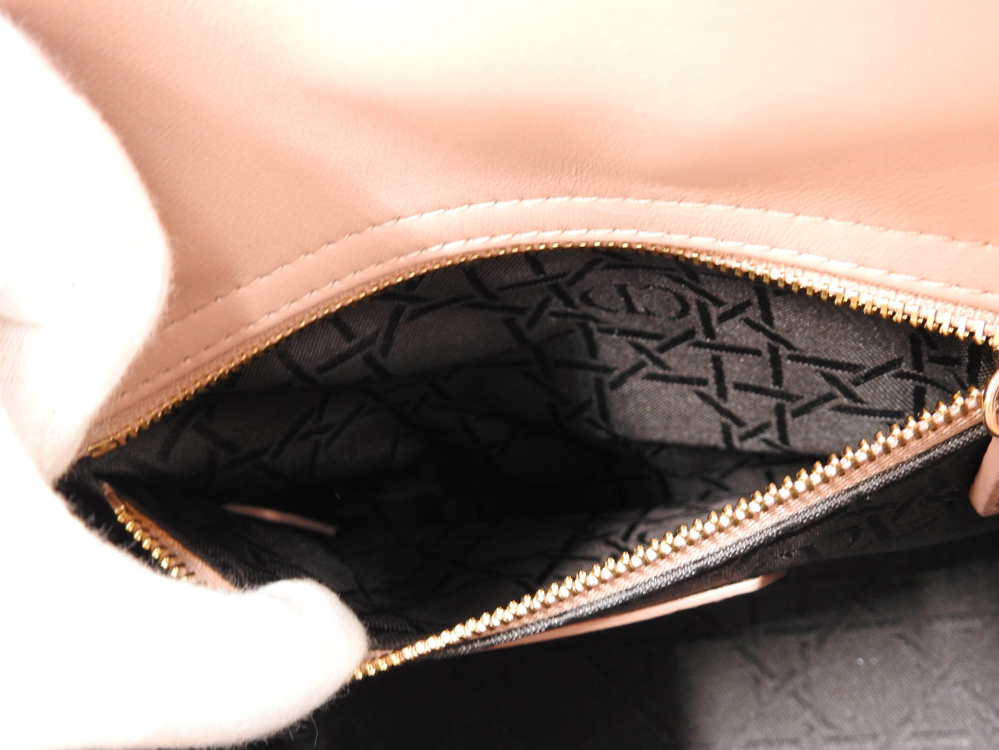 Christian Dior My Abc Lady Dior Small Shoulder Hand Bag Lambskin Pink Beige