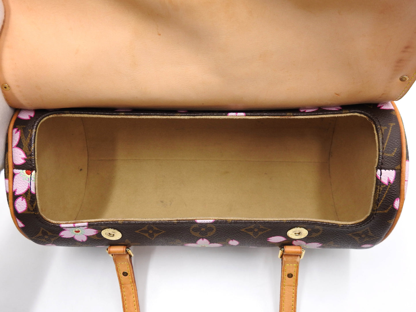 LOUIS VUITTON Papillon Shoulder Hand Bag Monogram Cherry Blossom M92009