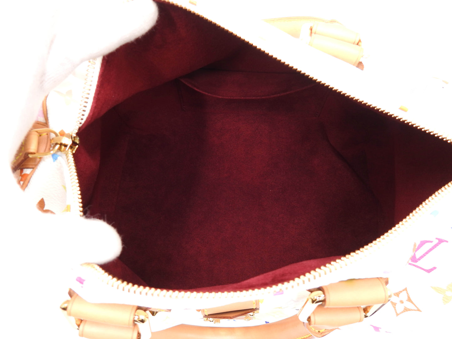 LOUIS VUITTON Speedy 30 Boston Hand Bag Multicolor Bron White M92643