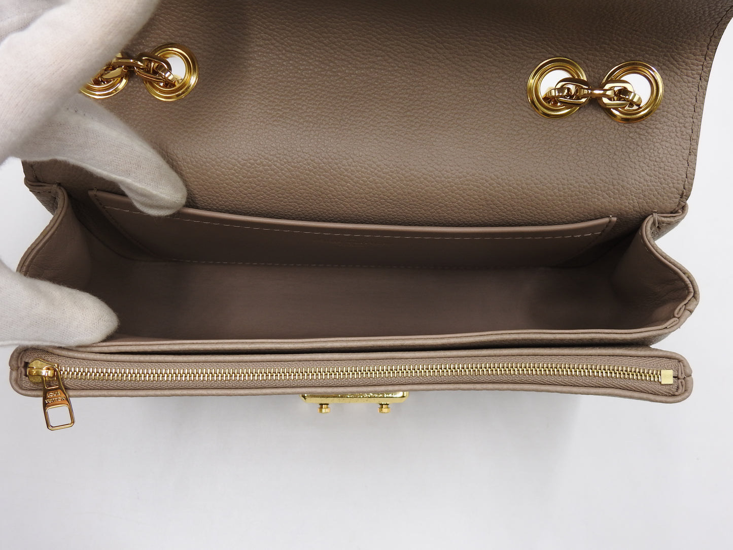 LOUIS VUITTON Monogram Empreinte Marceau Chain Shoulder Bag Dune M46199