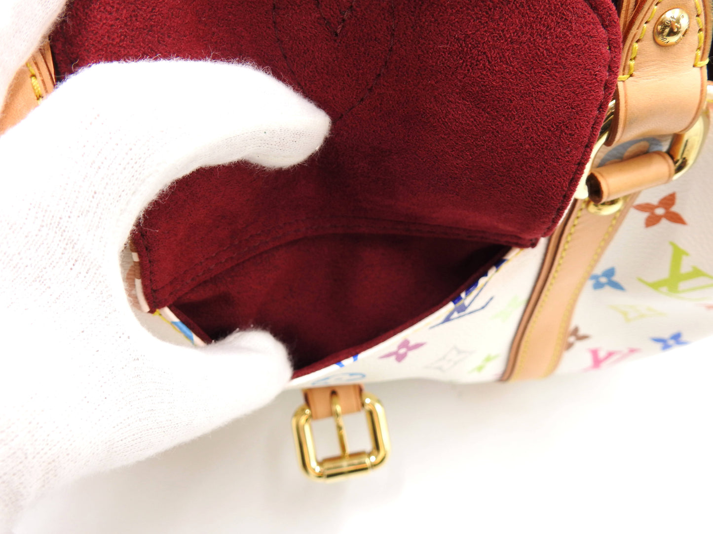 LOUIS VUITTON Aurelia MM Shoulder Tote Bag Multicolor Bron White M40094