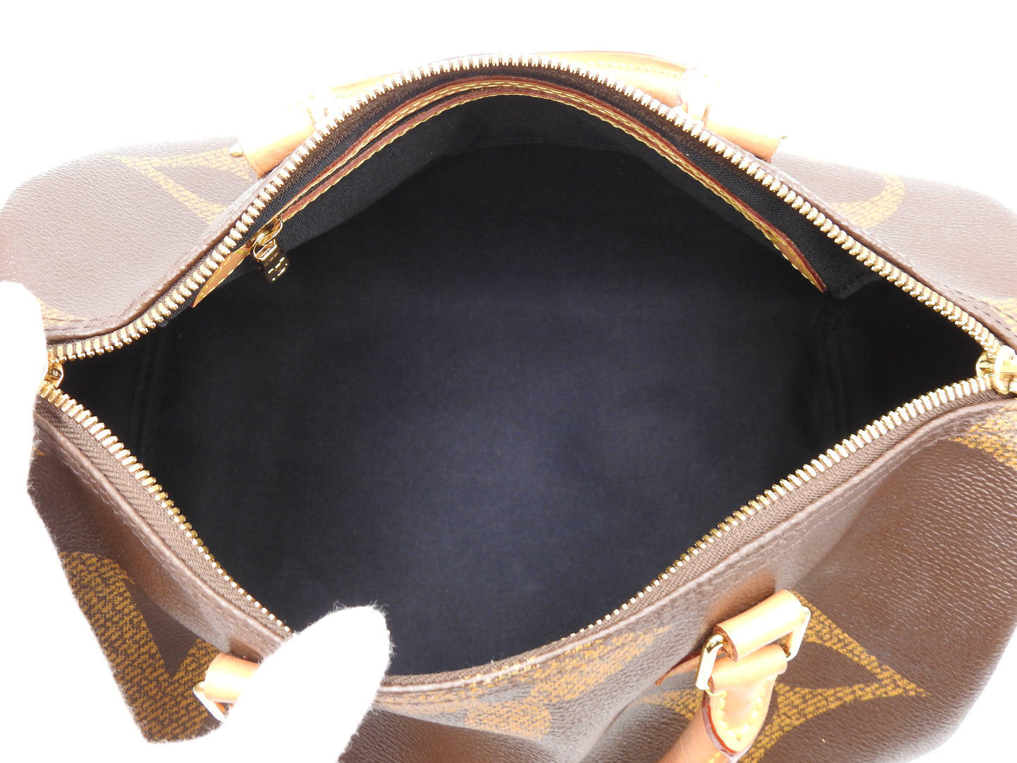 LOUIS VUITTON Monogram Reverse Giant Speedy 30 Bandouliere Hand Bag M44602