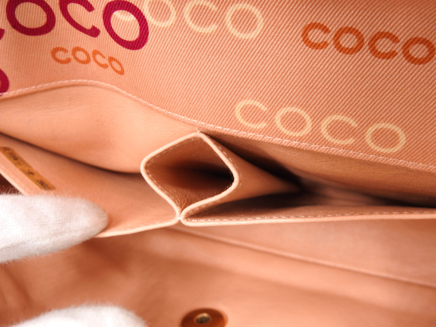 CHANEL COCO Chocolate Bar Chain Shoulder Bag Canvas Pink Gold A15316