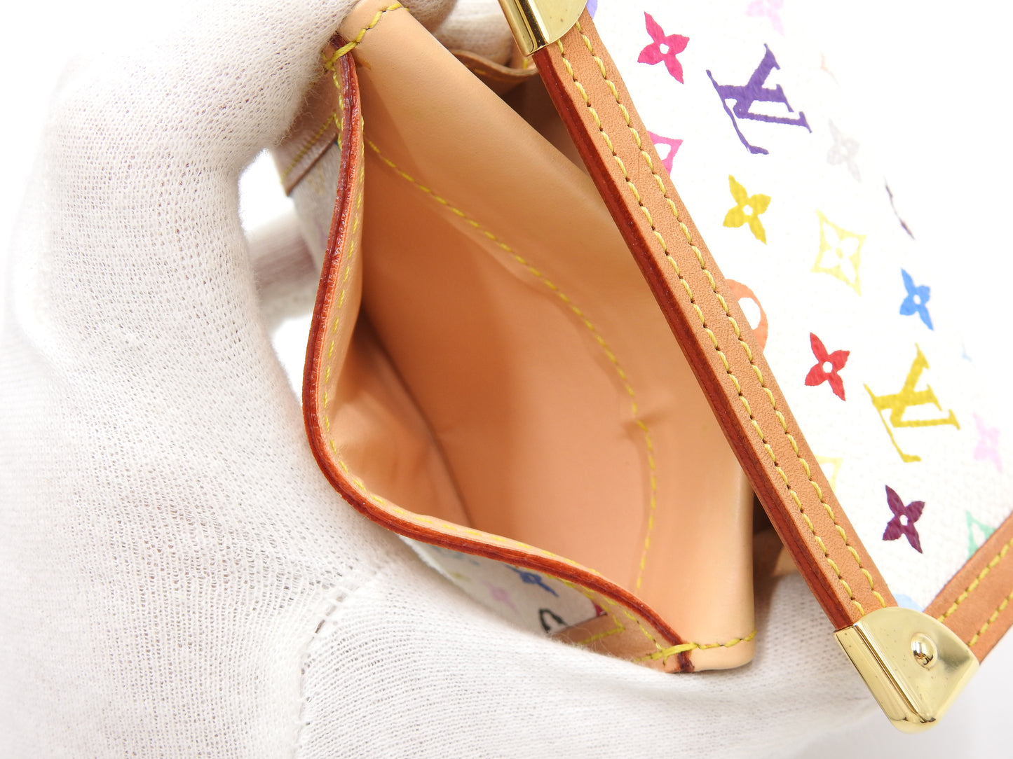 LOUIS VUITTON Monogram Multicolor Porte Monnaie Plat Coin Purse M92657