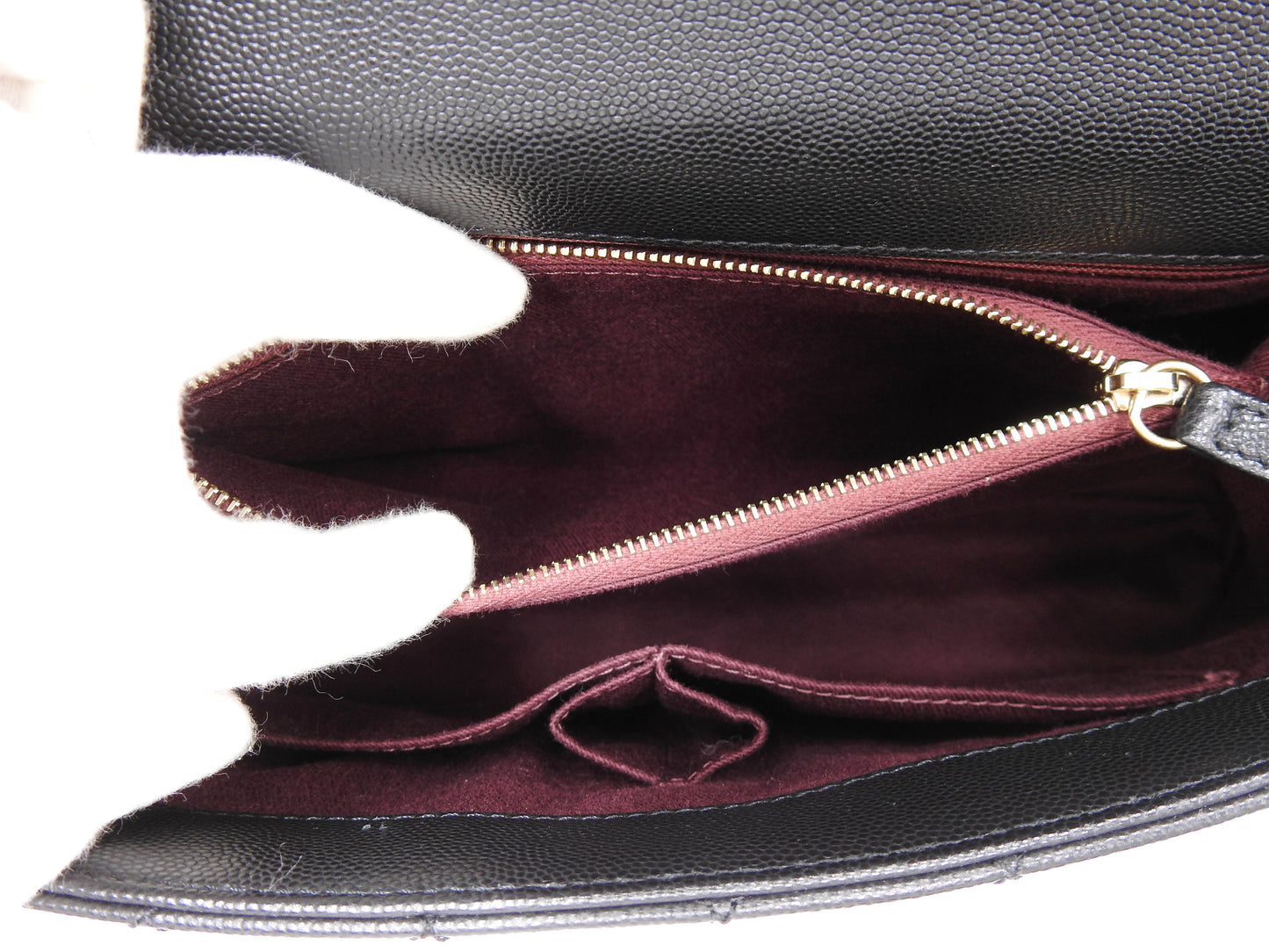 CHANEL CC Matelasse Coco Handle Hand Shoulder Bag Caviarskin Black A92991