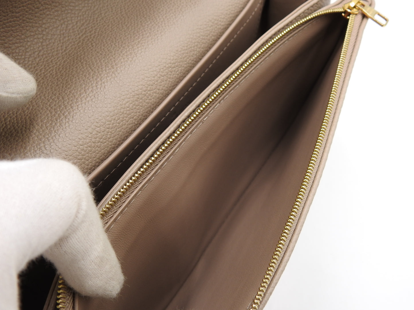 LOUIS VUITTON Monogram Empreinte Marceau Chain Shoulder Bag Dune M46199