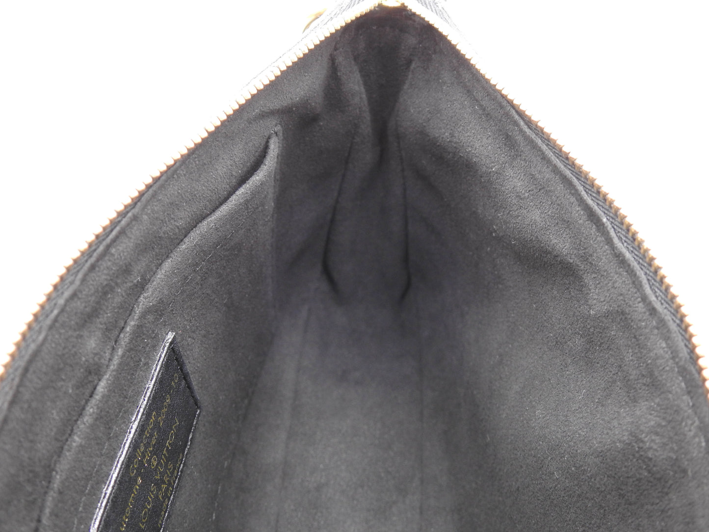 LOUIS VUITTON Monogram Eclipse Sequins Pochette Accessories Black M40247