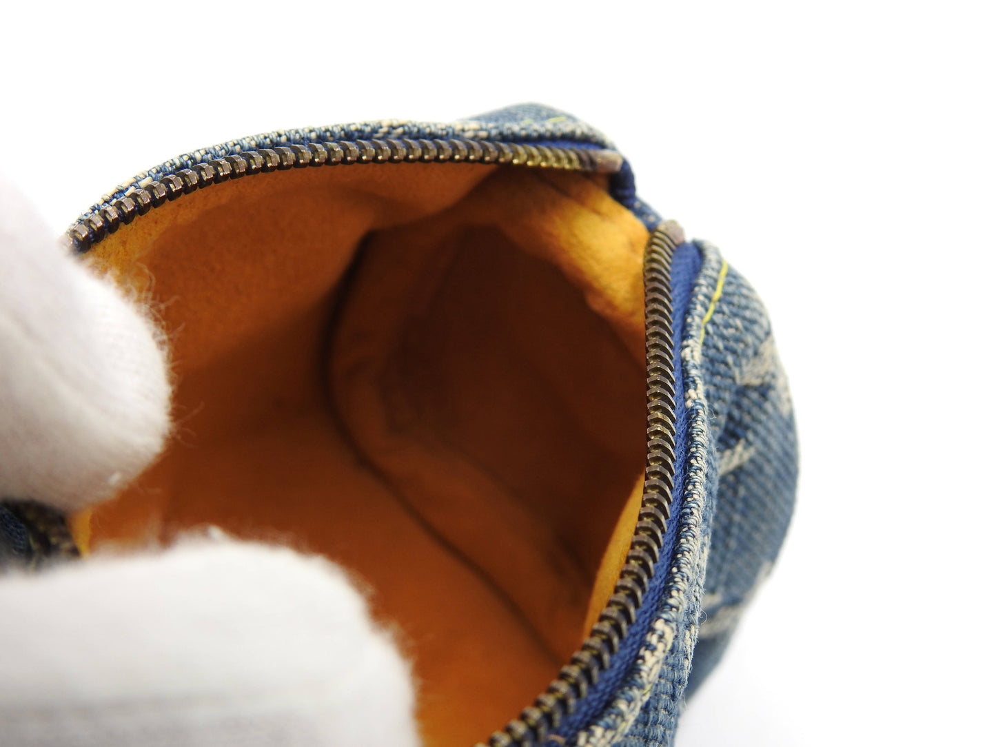 LOUIS VUITTON Monogram Denim Trousse Speedy PM Pouch Blue M95082